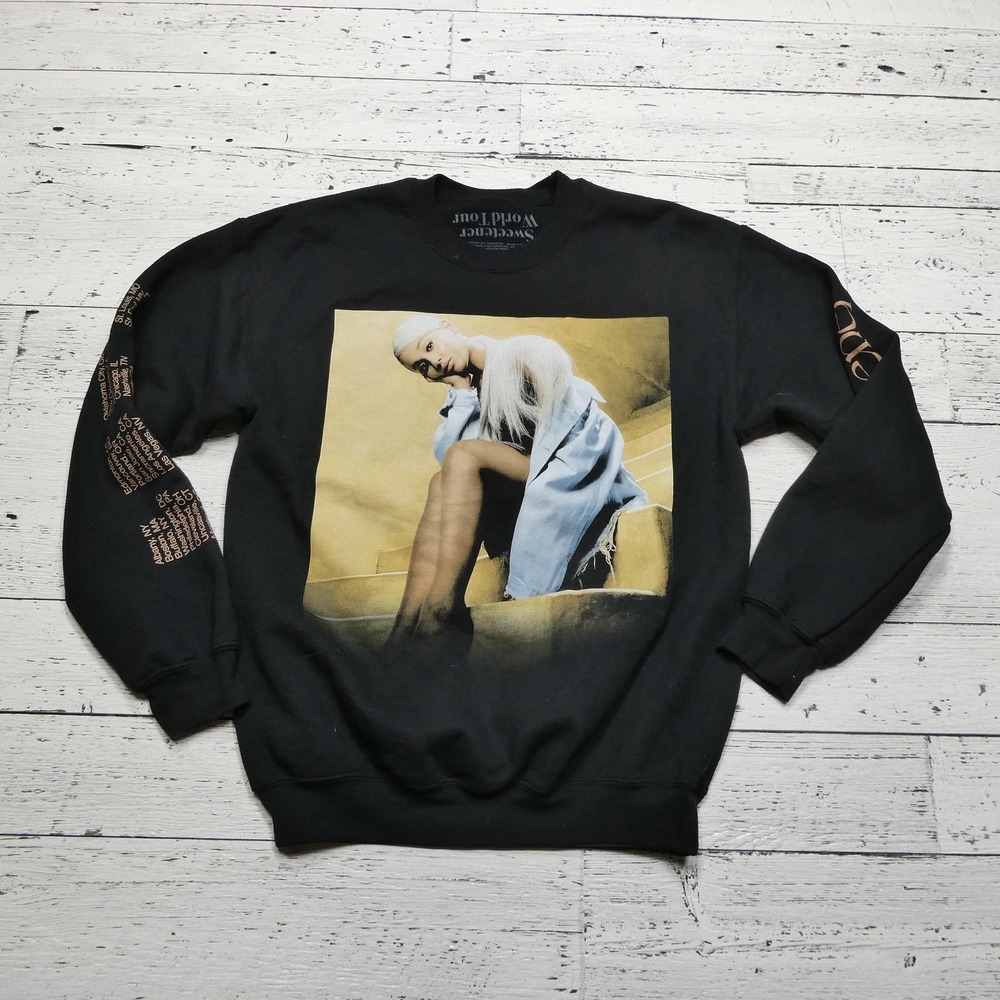 Ariana Grande Sweatshirt Mens Medium Sweetener World Tour Crewneck 2019 Music To